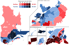 Quebec referendum, 1995 - Results By Riding.svg