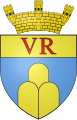 Rabat (Città Victoria). Azure a triple-mount Or on a chief of the same the letters VR Gules.[19]