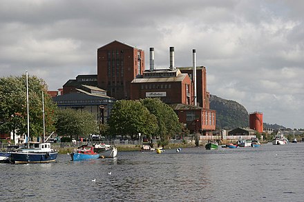 The skyline of Dumbarton used to be dominated by the red-brick former Ballantine's grain distillery.