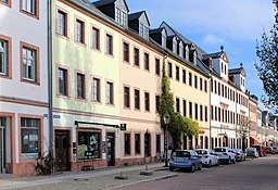 Rochlitz, Häuserzeile in der Rathausstraße