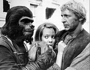 L-R: Wayne Foster, Zina Bethune and Ron Harper. Ron Harper Wayne Foster Zina Bethune Planet of the Apes 1974.JPG