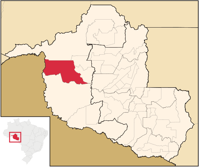 Localização de Nova Mamoré em Rondônia