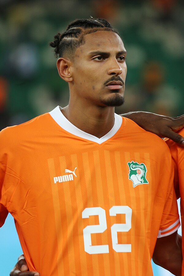 Haller with Ivory Coast at the 2023 Africa Cup of Nations
