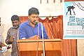 Saju Pulikkottil treasurer of D.F.M.F Trust speaks in the remembrance of Prof. K.B. Unnithan organized by the Trust