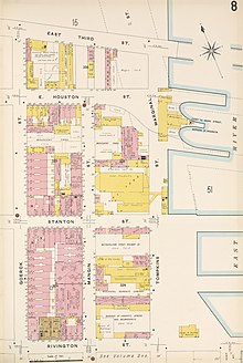 The public bath at 324-28 Rivington Street (lower left) on a map published in 1903 Sanborn Manhattan V. 2 Plate 08 publ. 1903.jpg