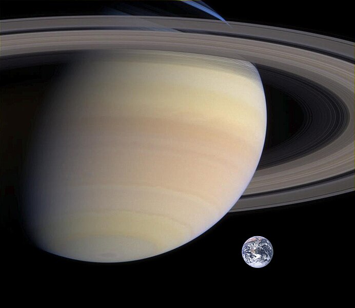 File:Saturn, Earth size comparison.jpg