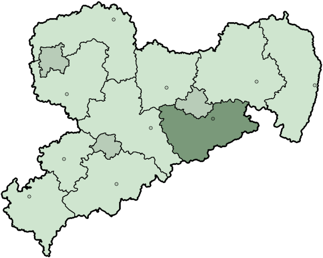 Poziția regiunii Sächsische Schweiz-Osterzgebirge