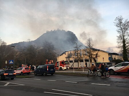 Scheffelhalle nach dem Brand 17. November 2020