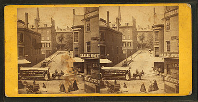 Scollay Square, looking up to Pemberton Square, Boston, c. 1860s