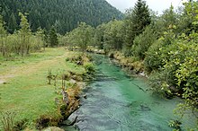 Der Seebach knapp unterhalb des Stappitzer Sees