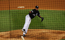 Sergio Santos (2002) was drafted as a shortstop, but later played as a pitcher. Sergio Santos 2010.jpg