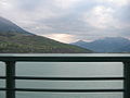 Vue du lac de Serre-Ponçon depuis le pont de Savines