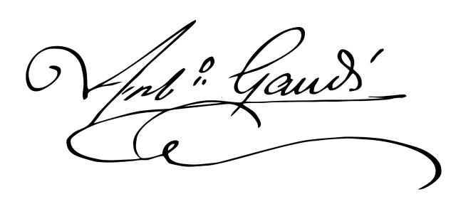 signature d'Antoni Gaudí