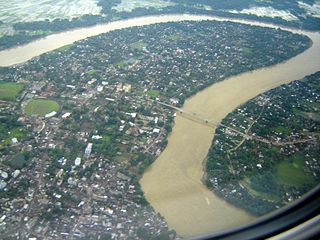 Silchar City in Assam, India