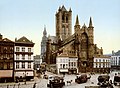 Image 13 Saint Nicholas' Church, Ghent Photochrom: Detroit Publishing Co. Restoration: Michel Vuijlsteke A ca. 1890–1900 photochrom print of Saint Nicholas' Church in Ghent, Belgium, one of the city's oldest and most prominent landmarks, dating back to the 13th century. The church's central tower served as an observation tower and carried the town bells until the neighboring belfry of Ghent was built. More selected pictures