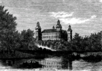 Slottet enligt en gravyr från Svenska Familj-Journalen, 1866