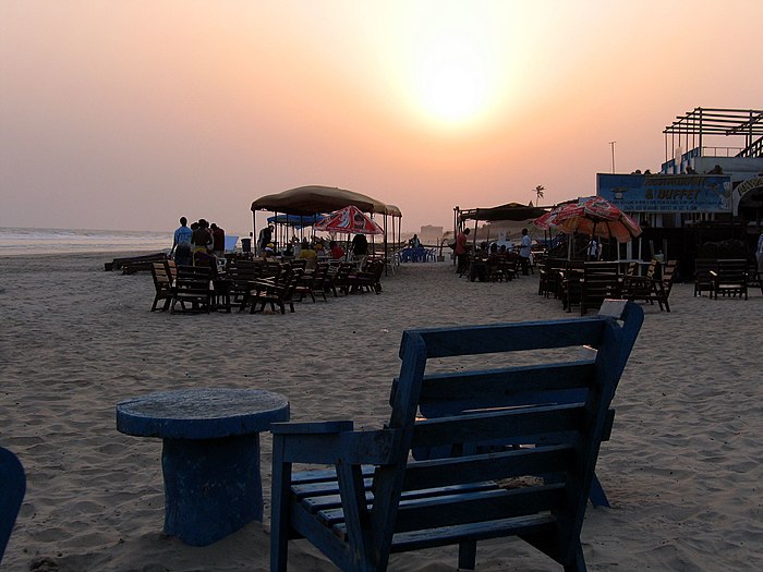 Beach scene in Ghana