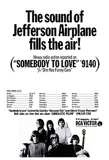 Billboard advertisement, March 25, 1967 Somebody to Love - She Has Funny Cars - Billboard ad 1967.jpg