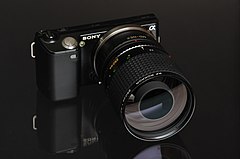 Sony NEX 5 RF Rokkor 5.6 250mm Adapter MD-NEX IMGP6129.jpg smial wp.jpg