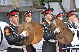 Several cymbalists from a military band Suworow-Kadetten in Bern 024.jpg