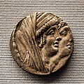 Syria - queen Kleopatra Thea and king Antiochos VIII - 125-120 BC - silver tetradrachm - heads of Kleopatra Thea and her son Antiochos VIII - Zeus Nikephoros - München SMS
