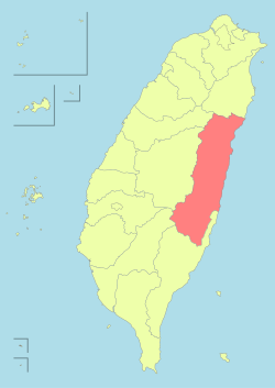 Tayvan ÇOC siyasi bölümü haritası Hualien County.svg