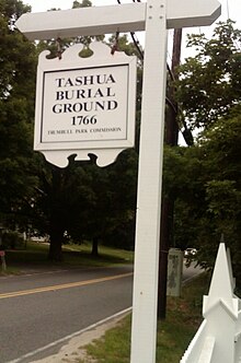 Sign for Tashua Burial Ground. Tashua Burial Ground Sign.jpg