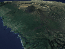 Animation représentant le Teide en trois dimensions.