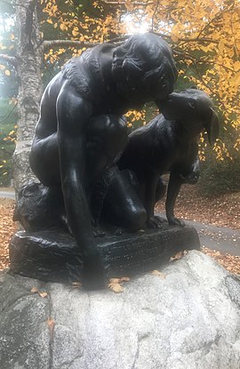 The Boy and His Dog Sculpture by Cyrus Dallin.jpg