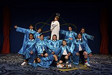 The child cast of a production of A Very Merry Unauthorized Children's Scientology Pageant The Cast.jpg