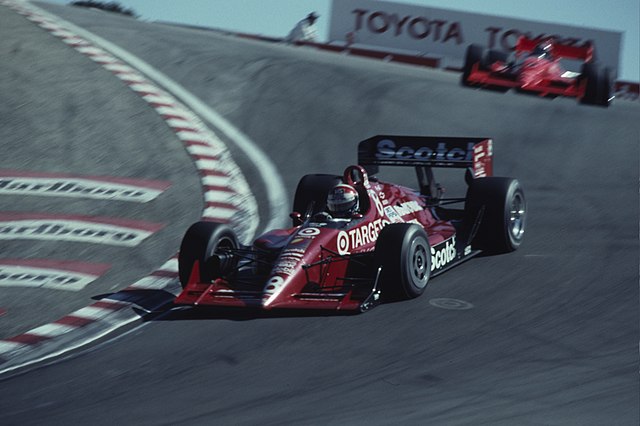 Eddie Cheever at Laguna Seca in 1991.