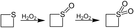 Thietane oxidation