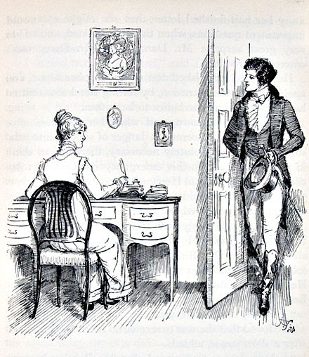 Jane Austen, Pride and Prejudice. Elizabeth and Mr Darcy by Hugh Thomson, 1894
