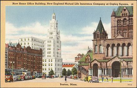 Home office of the New England Mutual Life Insurance Co. one of the predecessor companies of MetLife. see [33]