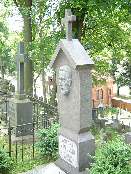 File:Tomb of Antanas Vivulskis in Vilnius Rasos cemetery.jpg