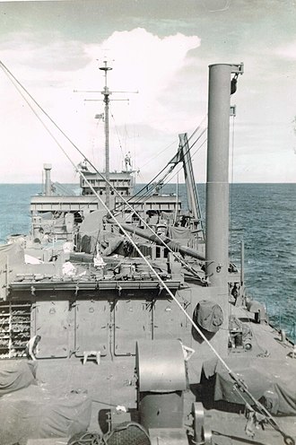 View from the conning tower of the USS Typhon (ARL-28) Typhon-ARL-28-conning tower view.jpg