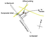 Layout of King's Station in 1865 Tywyn King's Station.png