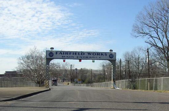 Main entrance to the U.S. Steel Fairfield Works