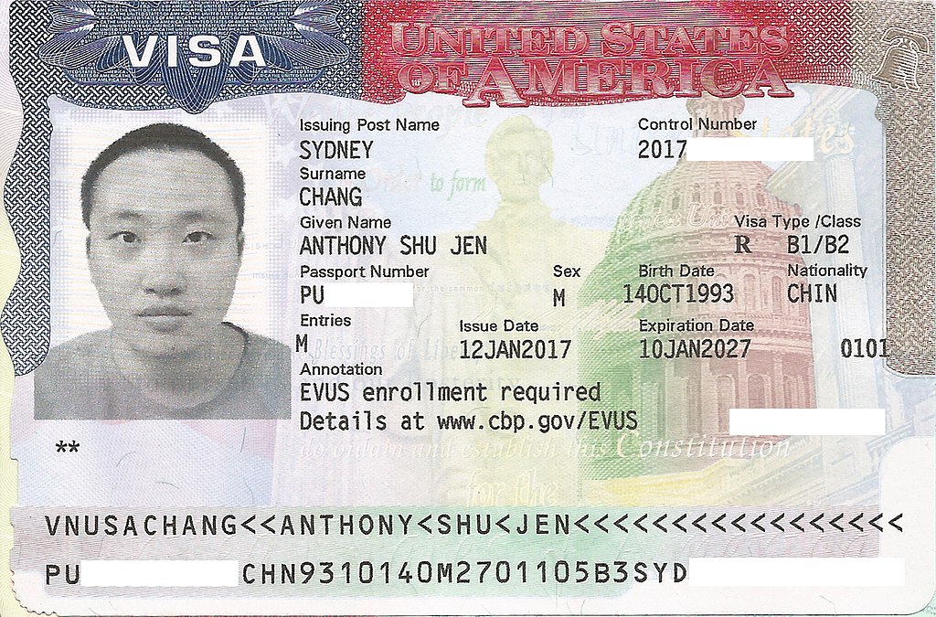 File:USA 10-year visa issued to Chinese citizen.jpg 