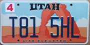 Thumbnail for Vehicle registration plates of Utah