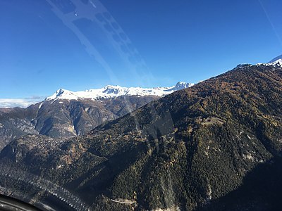 Approaching Vercorin with view on Cret-du-Midi