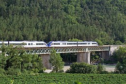 D'Eisebunnsbréck op der Streck vu Livron op Aspres-sur-Buëch