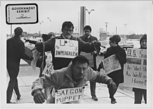 Vietnam War protesters in Wichita, Kansas, 1967 Vietnam War protesters. 1967. Wichita, Kans - NARA - 283625.jpg