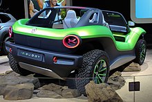 2019 Volkswagen ID. Buggy at the 2019 New York International Auto Show (rear) Volkswagen I.D. Buggy concept rear NYIAS 2019.jpg