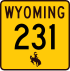 Wyoming Highway 231 marker