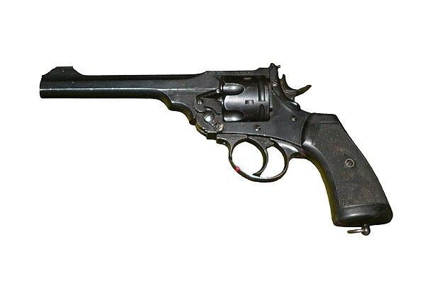 The famous Webley Mk VI, standard sidearm of the British Army 1915–1932