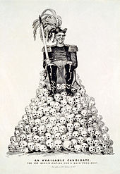 "An Available Candidate: The One Qualification for a Whig President." Political cartoon about the 1848 presidential election, referring to Zachary Taylor or Winfield Scott, the two leading contenders for the Whig Party nomination in the aftermath of the Mexican-American War. Published by Nathaniel Currier in 1848, digitally restored. Whig primary 1848c.jpg