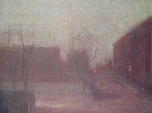 Whistler James Nocturne Trafalgar Square Chelsea Snow 1876.jpg