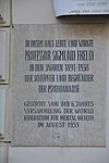Sigmund Freud - memorial plaque