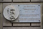 Constantin Tomaszczuk - memorial plaque